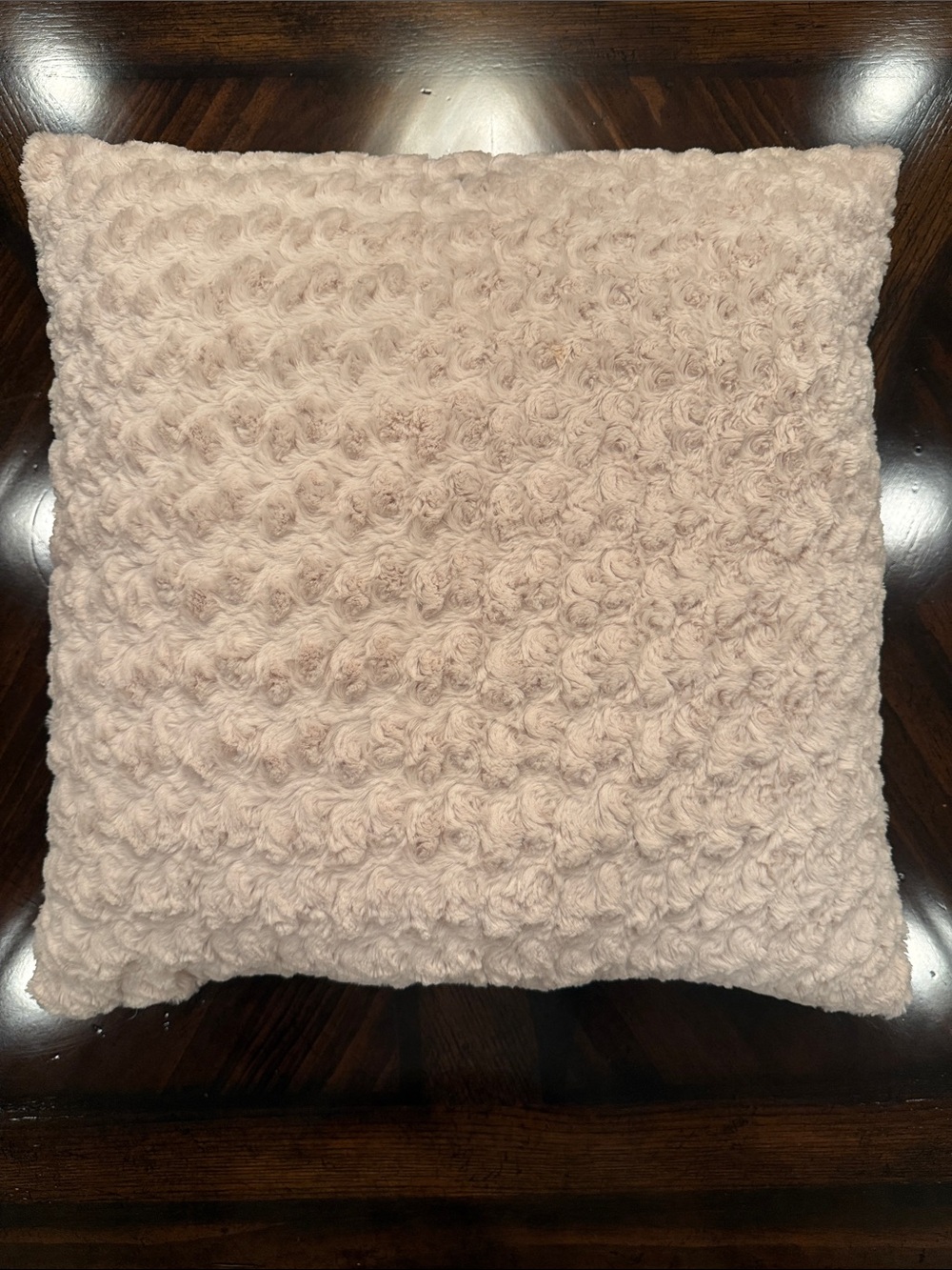 20x20 Plush Textured Cream Throw Pillow- 2x